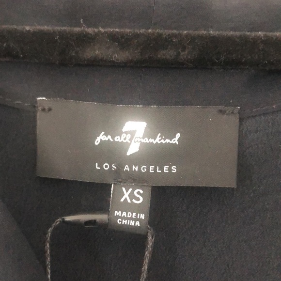 7 for all mankind black silk blouse. - Picture 3 of 3